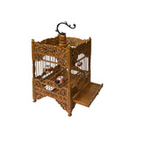 handmade wood birdcage 