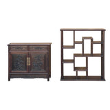 Brown Oriental Two Sided Display Curio Cabinet Room Divider cs6113AS