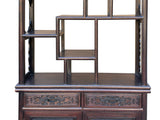 Brown Oriental Two Sided Display Curio Cabinet Room Divider cs6113AS