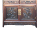 Brown Oriental Two Sided Display Curio Cabinet Room Divider cs6113AS