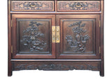 Pair Brown Oriental Two Sided Display Curio Cabinet Room Divider cs6113CS