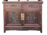 Brown Oriental Two Sided Display Curio Cabinet Room Divider cs6113BS