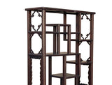 Brown Oriental Two Sided Display Curio Cabinet Room Divider cs6113BS