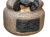 Set 3 Brown Stone Body Black Face Artistic Monkey Statues ws4828S