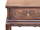 Chinese Brown Relief Dragon Drawers Altar Foyer Side Console Table ws3928S