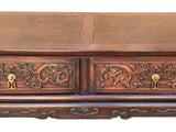 Chinese Brown Relief Dragon Drawers Altar Foyer Side Console Table ws3928S