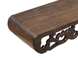 8" Oriental Brown Wood Dragon Rectangular Table Top Stand Display Easel st1078CS