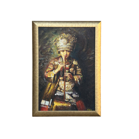 Village Lady Oil Painting 