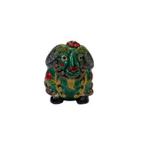 Green Small Ceramic Artistic Ram Figure Display