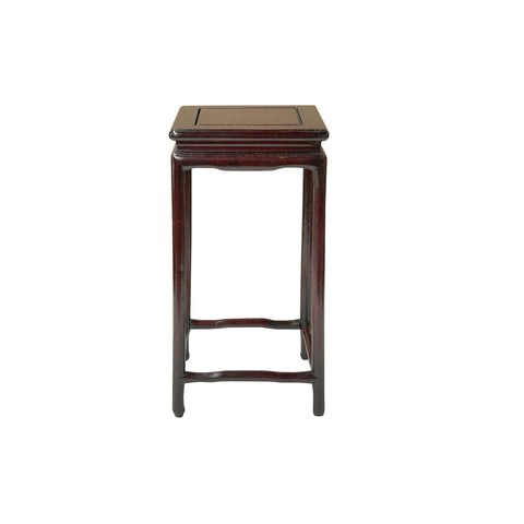 4.5" Reddish Brown Square Tall Slim Legs Wood Display Stand Riser st1057S