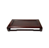 16.5" Reddish Brown Wood Rectangular Simple Legs Display Stand Riser st1064S