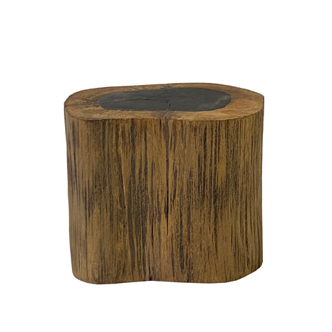 5" Natural Brown Wood Irregular Round Shape Table Top Stand Riser ws2957S