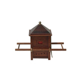 Chinese Rosewood Handmade Miniature Litter Sedan Chair Display Decor ws3831S