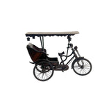 Chinese Rosewood Handmade Miniature Cycle Rickshaw Display Decor Art ws4090S