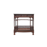 Chinese Rosewood Handmade Canopy Bed Miniature Display Art ws4276S