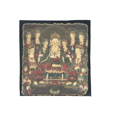 Oriental Tong Dynasty Style Bodhisattva Painting on Paper Mache Wall Art ws4515S