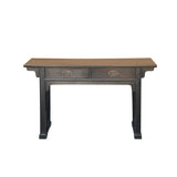 Chinese Dark Brown Black Huali Rosewood Plain Ming Style Altar Table cs3505S