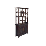 Brown Oriental Two Sided Display Curio Cabinet Room Divider cs6113BS