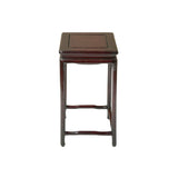 4.5" Reddish Brown Square Tall Slim Legs Wood Display Stand Riser st1057S