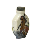 Chinese White Porcelain Bottle with People Figure Graphic ws1259S