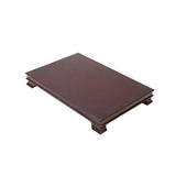 14" Burgundy Brown Wood Rectangular Table Top Stand Riser ws3379S