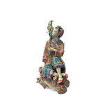 Chinese Oriental Porcelain Qing Style Dressing Fishing Lady Figure ws3687S