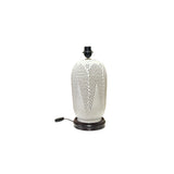 Artistic White Porcelain Dots Pattern Oval Round Base Table Lamp ws3731S