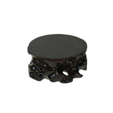 3.5" Dark Brown Wood Carving Square Round Table Top Stand Riser ws4003S