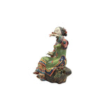 Chinese Porcelain Qing Style Dressing Tea Bird Lady Figure ws4049S