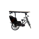 Chinese Rosewood Handmade Miniature Cycle Rickshaw Display Decor Art ws4090S