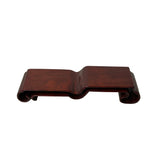 7" Reddish Brown Wood Curve Scroll Rectangular Stand Riser Easel ws4147S