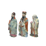 Chinese Canton Color Mixed Fenghsui Fok Lok Shao Figure Set ws4164S