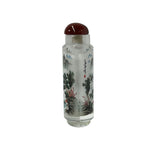 Chinese Inside Oriental Tree Mountain Graphic Glass Art Bottle ws4173S