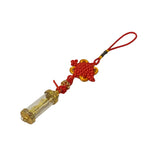 Oriental Chinese Vajra Dorge Shape Pendant Infinite Knot Tassel Display ws4266S