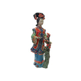 Qing dynasty lady with flower hat