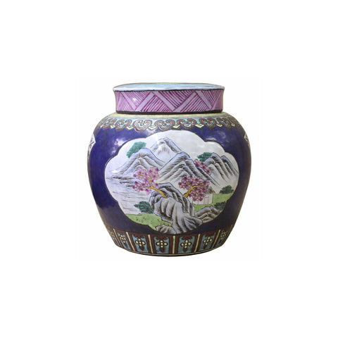 Chinese Zisha Clay Color Scenery Continer Jar cs2635S