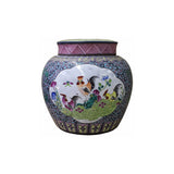 Chinese Zisha Clay Color Rooster Scenery Container Jar cs2636S