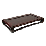 16.5" Reddish Brown Wood Rectangular Simple Legs Display Stand Riser st1064S