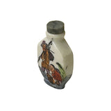 Chinese White Porcelain Bottle with People Figure Graphic ws1259S