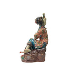 Chinese Oriental Porcelain Qing Style Dressing Fishing Lady Figure ws3687S