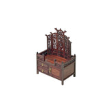 Chinese Rosewood Furniture Offering Shrine Miniature Display Art ws3832S