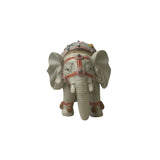 Ceramic Elephant Trunk Holding Ingot Delicate Accent Decor Figure ws3840S