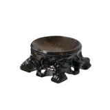 2.75" Dark Brown Wood Carving Hollow Circular Table Top Stand Riser ws4006S