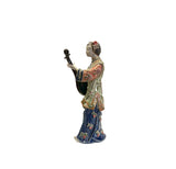 Chinese Porcelain Qing Style Dressing Pipa Playing Lady Figure ws4048S