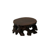 1.75" 2 x Brown Wood Stem Shape Round Table Top Stand Riser st1230S