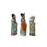 Chinese Canton Color Mixed Fenghsui Fok Lok Shao Figure Set ws4164S