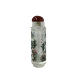 Chinese Inside Oriental Tree Mountain Graphic Glass Art Bottle ws4173S