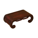 5" Reddish Brown Scroll Leg Rectangular Wood Display Stand Easel ws4233S