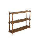 Vintage Continental Wall Display Shelf with Carved Finial Details ws4249S