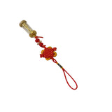 Oriental Chinese Vajra Dorge Shape Pendant Infinite Knot Tassel Display ws4266S